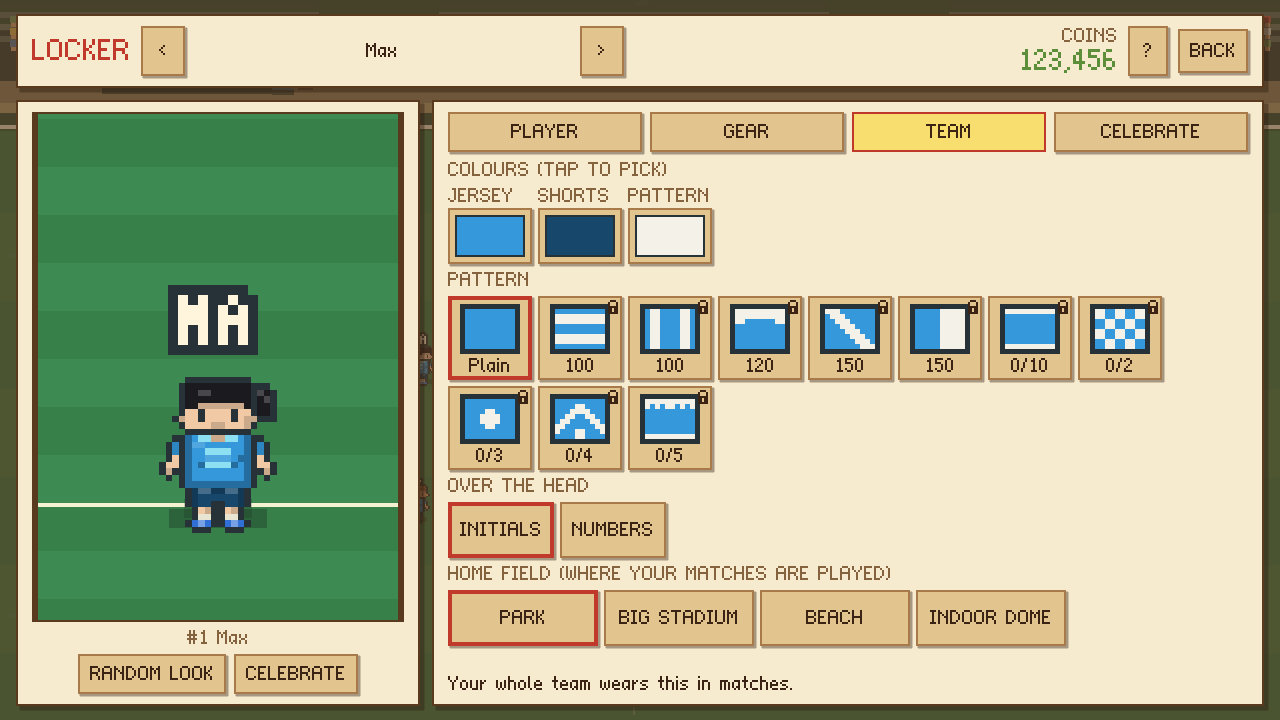 The LOCKER: team colours, patterns and home field